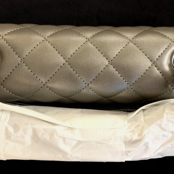 Chanel 21B CC Classic Mini Rectangular Lambskin Quilted Flap Bag - Ruthenium - Picture 5 of 16